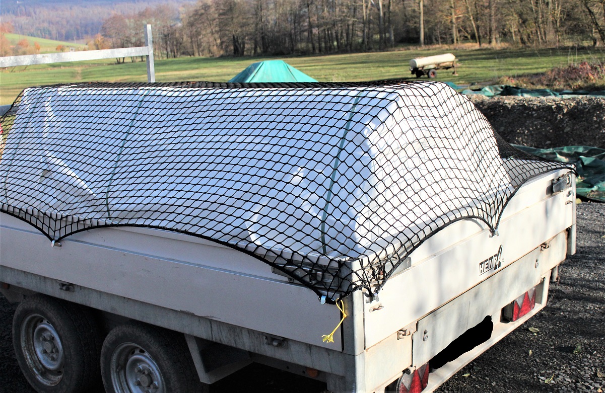 Container/Anhänger Abdecknetz grobmaschig ohne Expanderseil